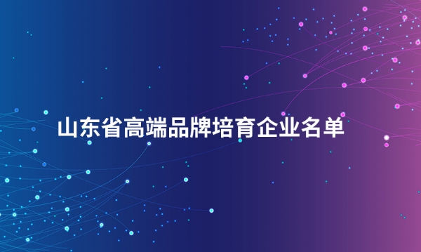 山東同力機(jī)械股份有限公司入選“山東省高端品牌培育企業(yè)名單”